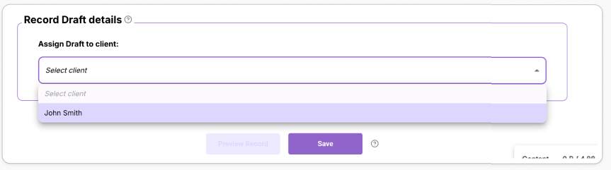 How to assign a Draft