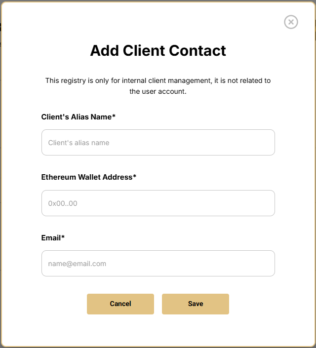 How to manually add clients to your address book