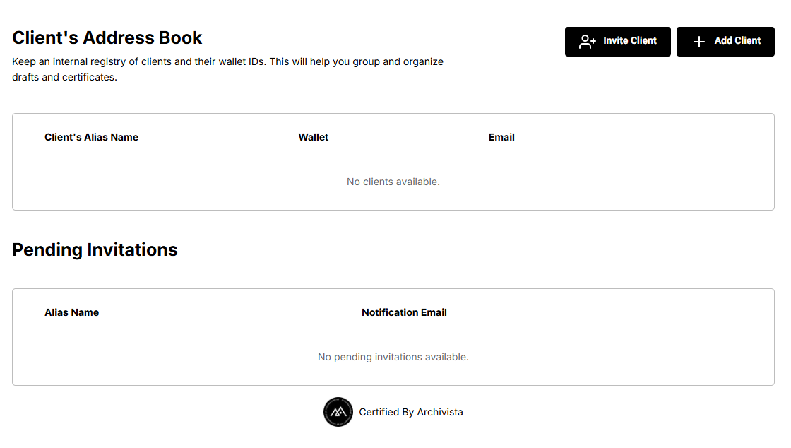 How to manually add clients to your address book