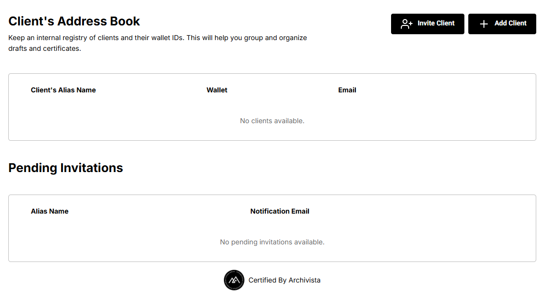 How to manually add clients to your address book